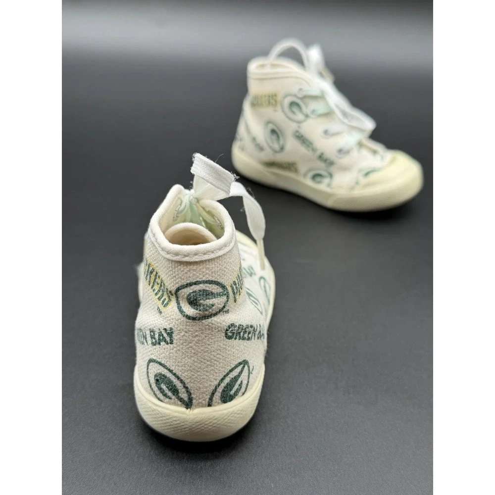 Baby Kids Green Bay Packers Baby High Top Shoes Size 2 Vintage Football USA